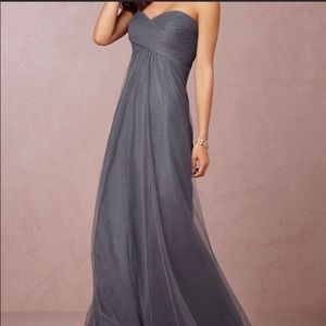 Jenny yoo “willow” strapless tulle bridesmaid gown
